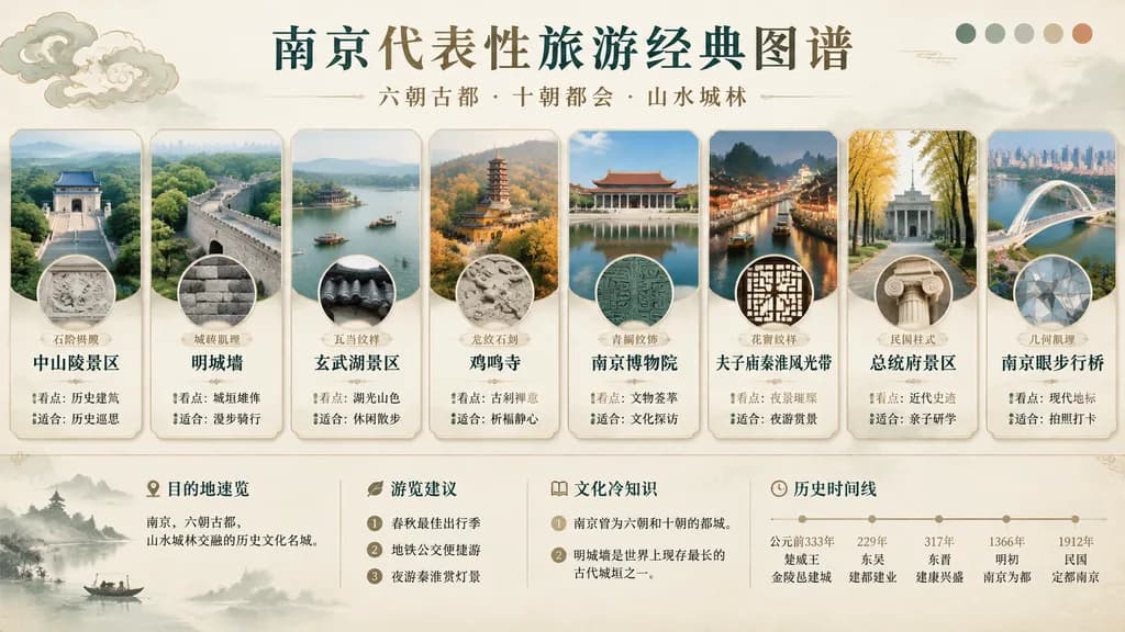 Nanjing Classic Travel Guide Infographic