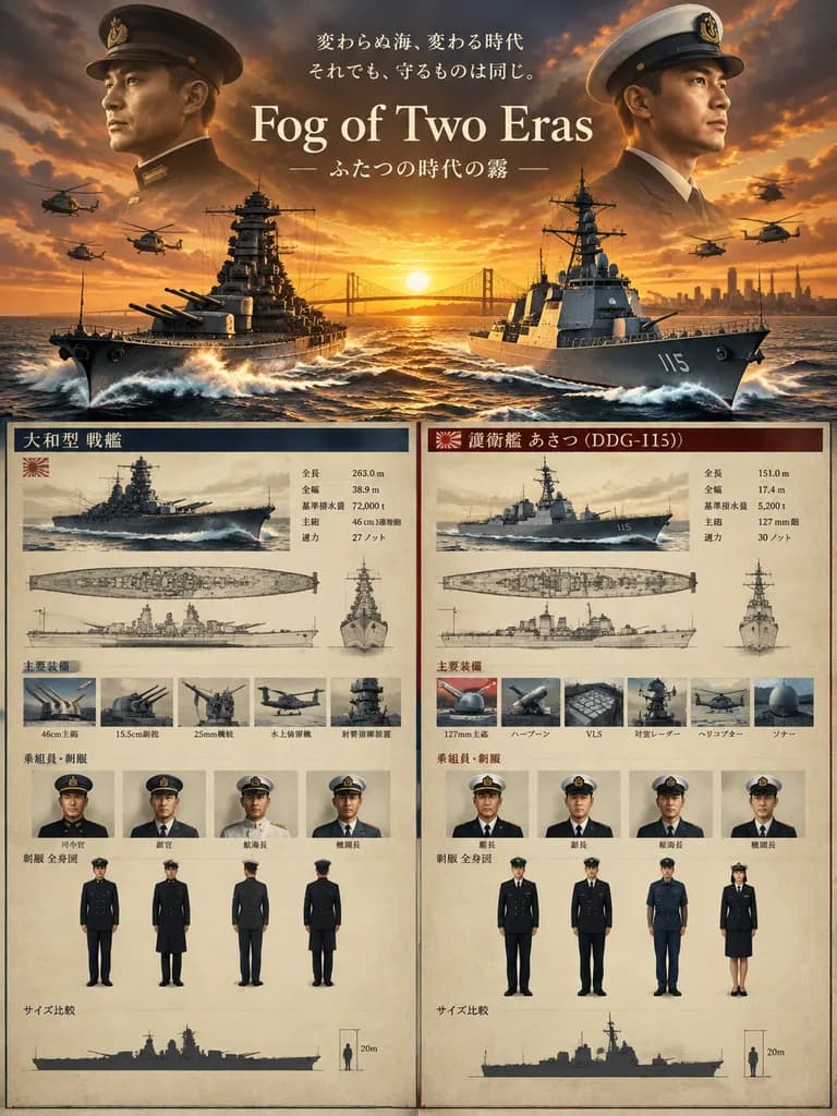新旧海軍比較テクニカルポスター