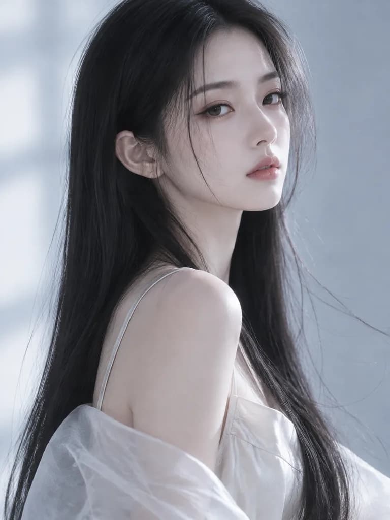 미니멀 에테리얼 패션 포트레이트