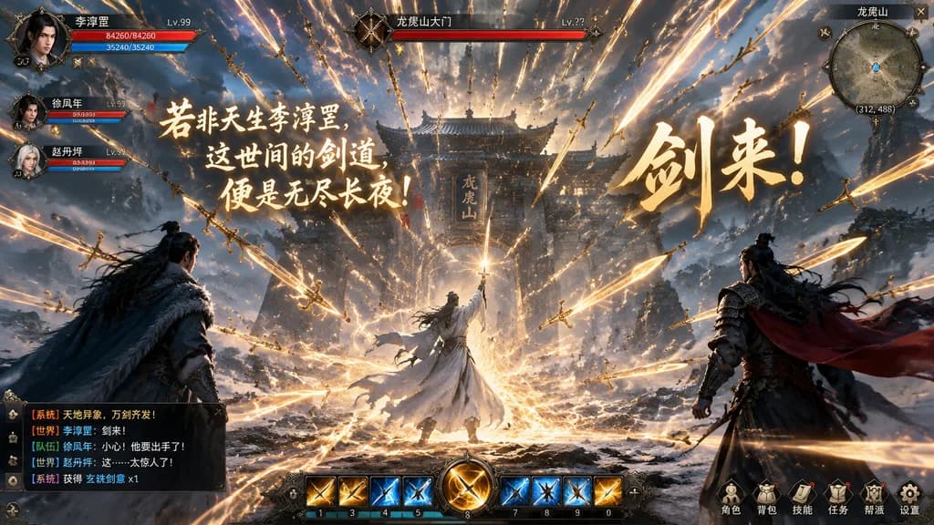 Wuxia MMORPG Gameplay Screenshot
