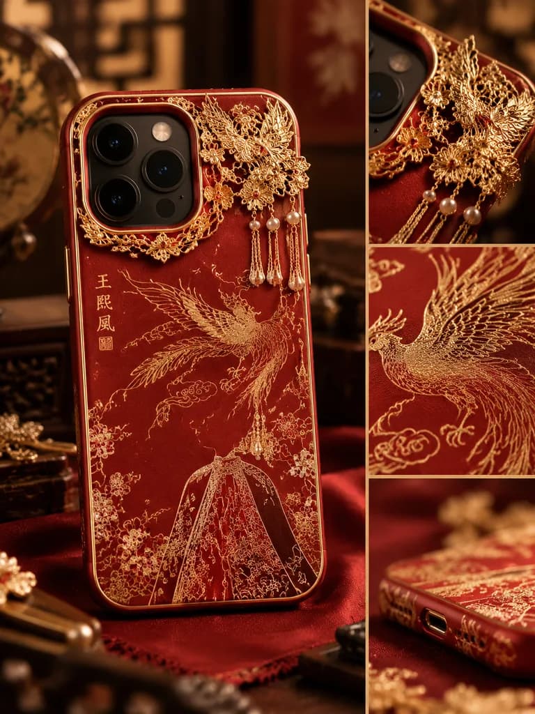Ornate Phoenix Phone Case Design