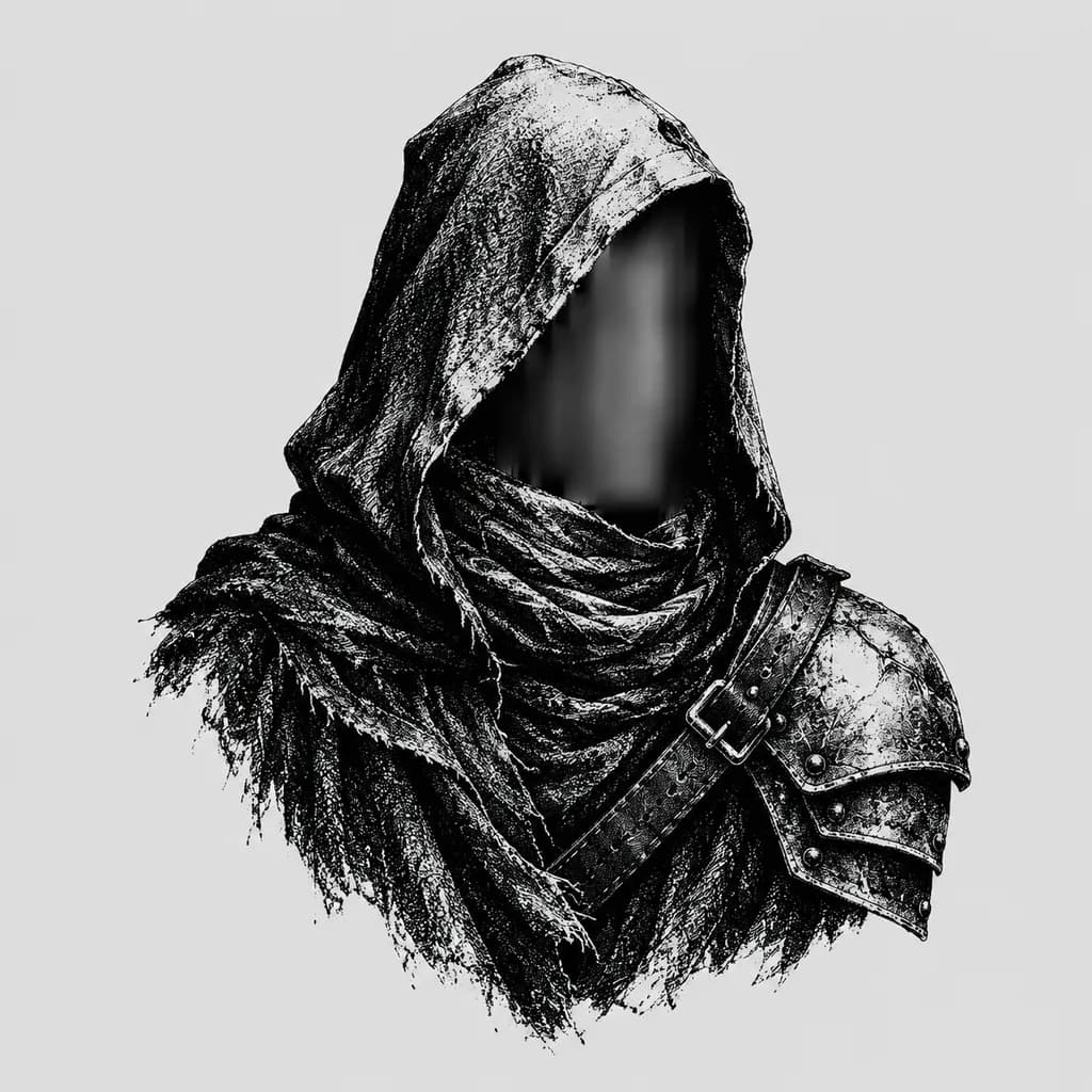 Hooded Dark Fantasy Rogue Portrait