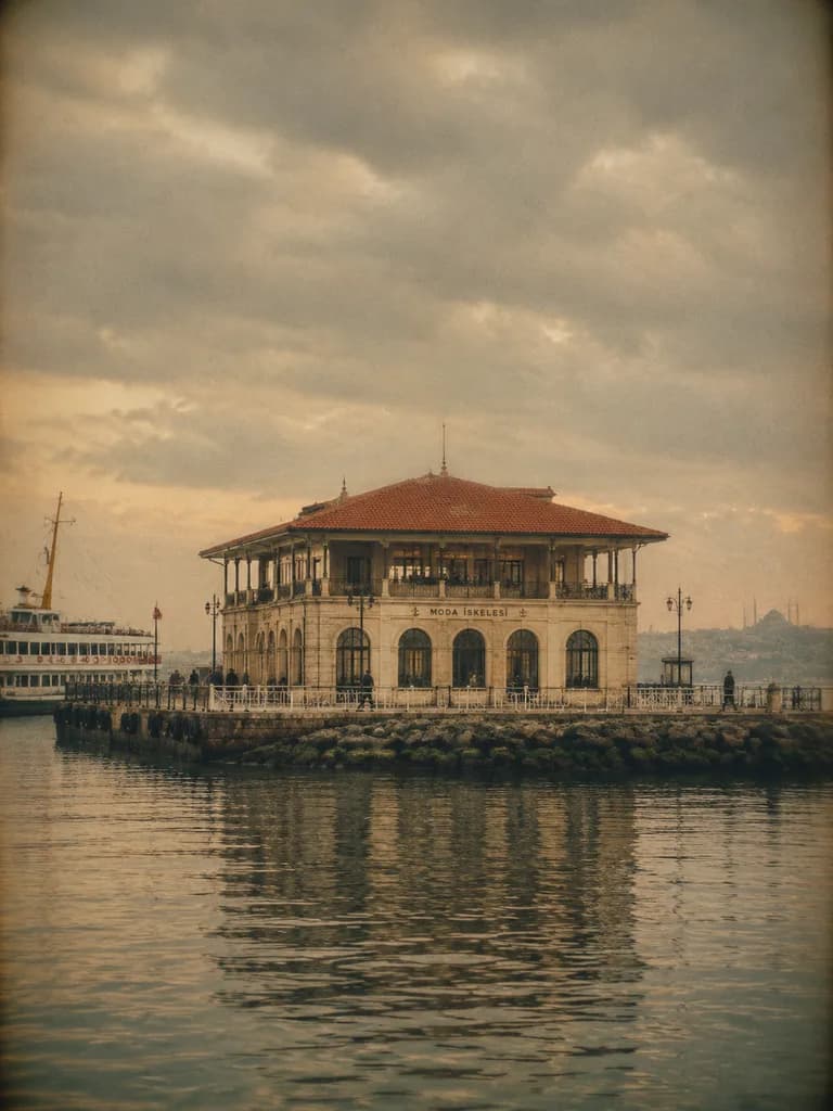 Vintage Istanbul Moda Pier at Water Edge
