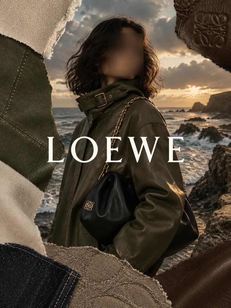 Luxury Leather Editorial Collage Ad