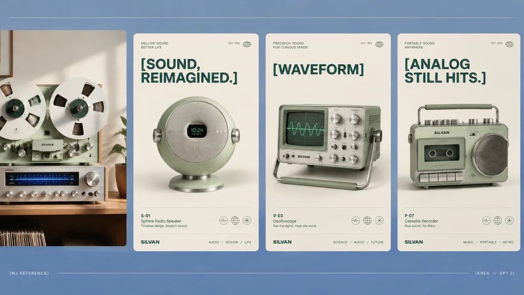 Retro Audio Concept Design Presentation Board