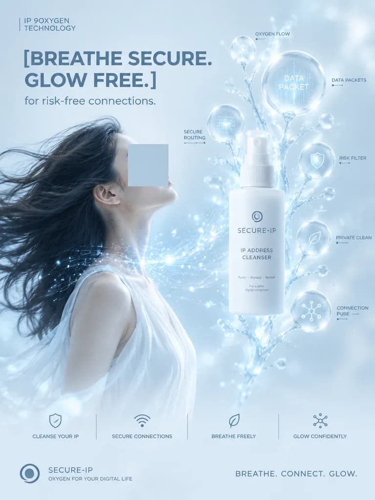 Futuristic Tech Skincare Advertising Poster