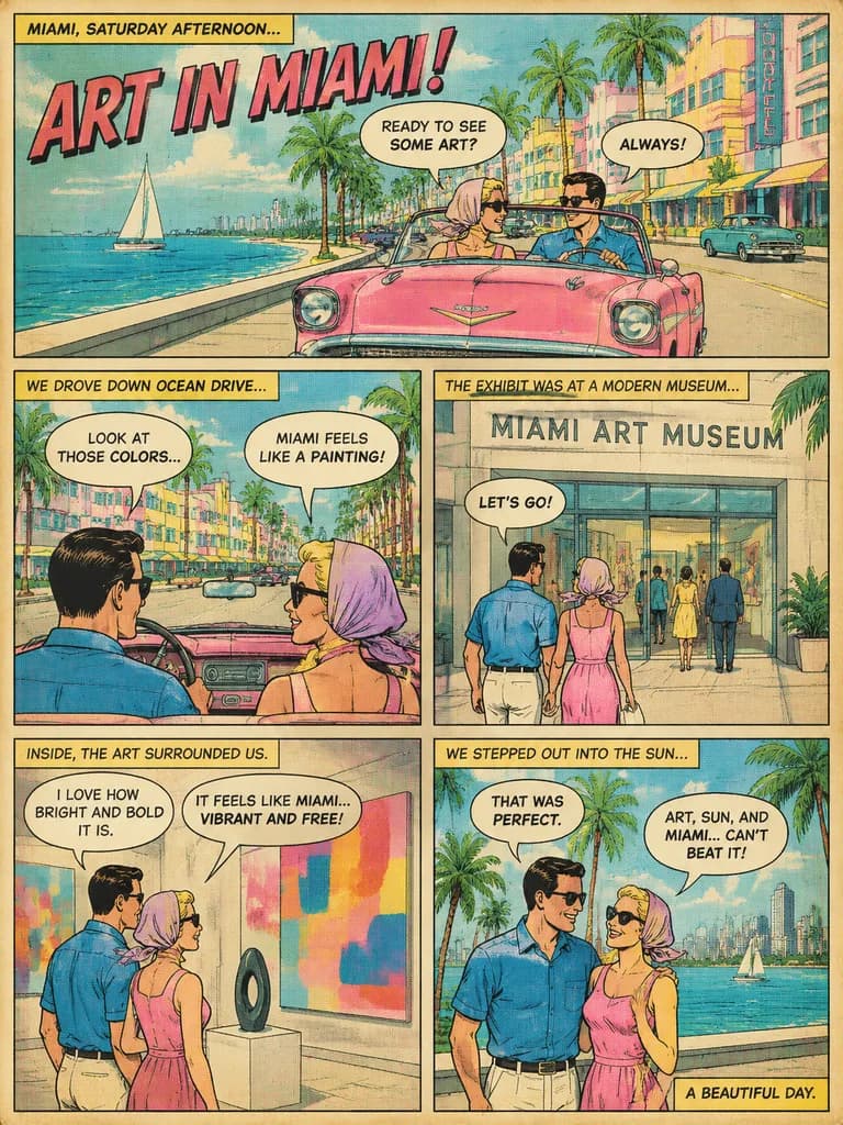 1950s Romance Comic Art Museum Date