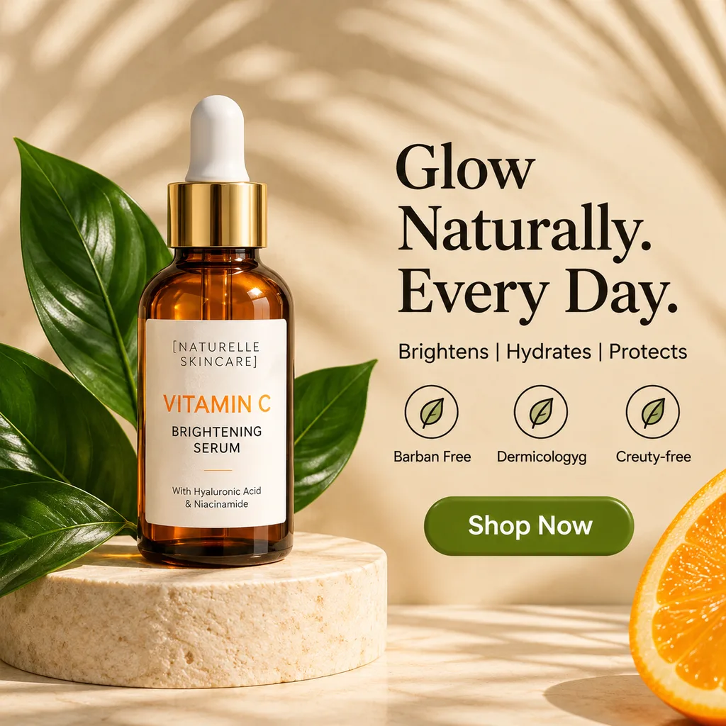 Luxury Vitamin C Skincare Social Ad