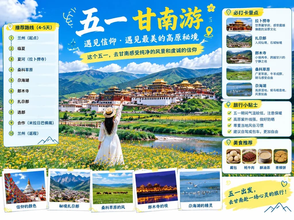Gannan Travel Guide Infographic Poster