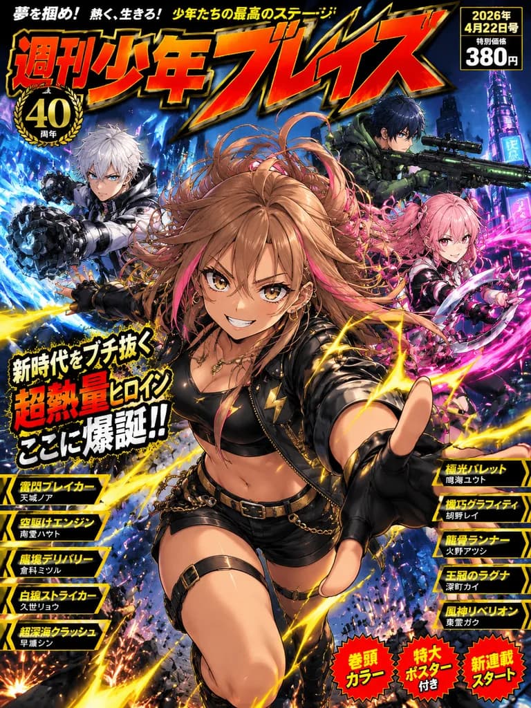 Aksiyon Shonen Manga Dergi Kapağı