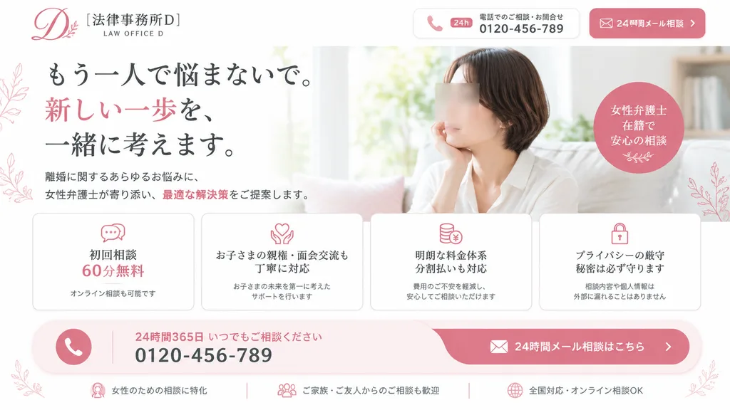 Japanese Divorce Law Landing Page Hero