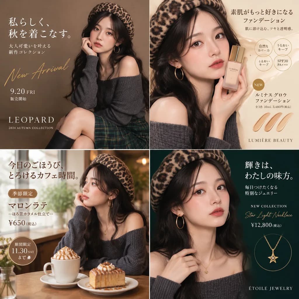 Autumn Japanese Lifestyle Ad Collage