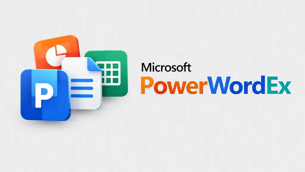 Hybrid Office Productivity Suite Logo Mockup