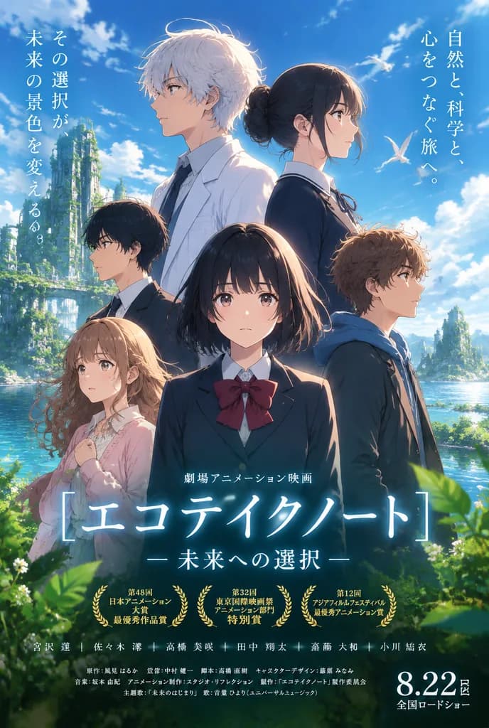 SF青春群像劇アニメ映画ポスター