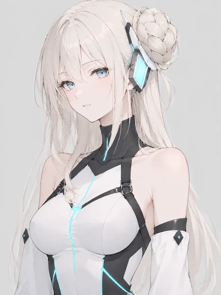 Minimal Futuristic Sci-Fi Idol Portrait