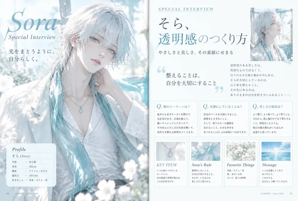 Anime Fashion Magazine Interview Spread