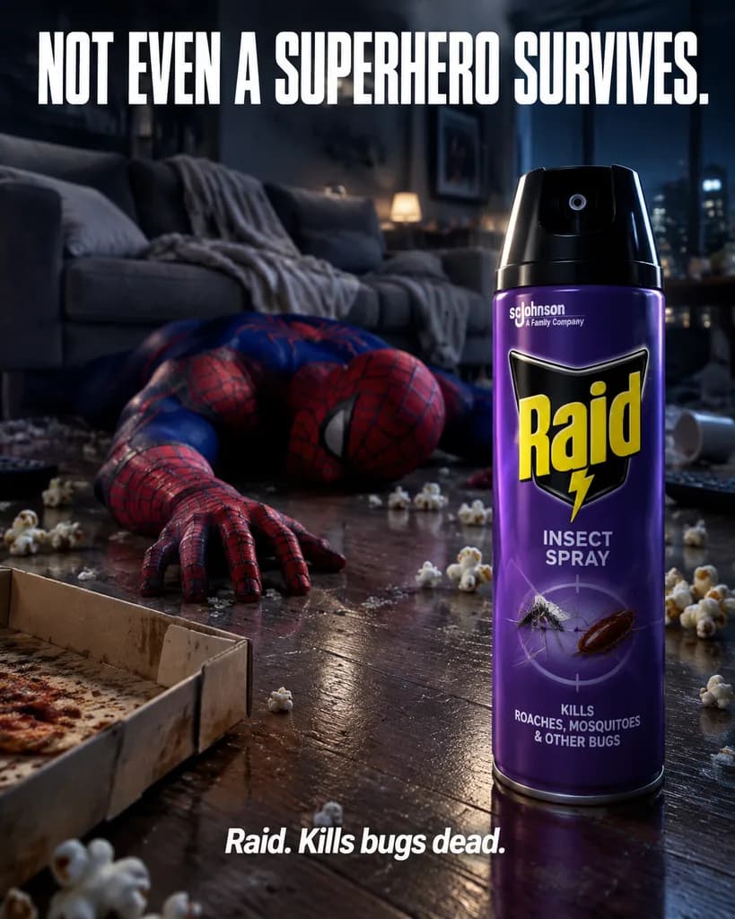 Humorous Bug Spray Superhero Campaign