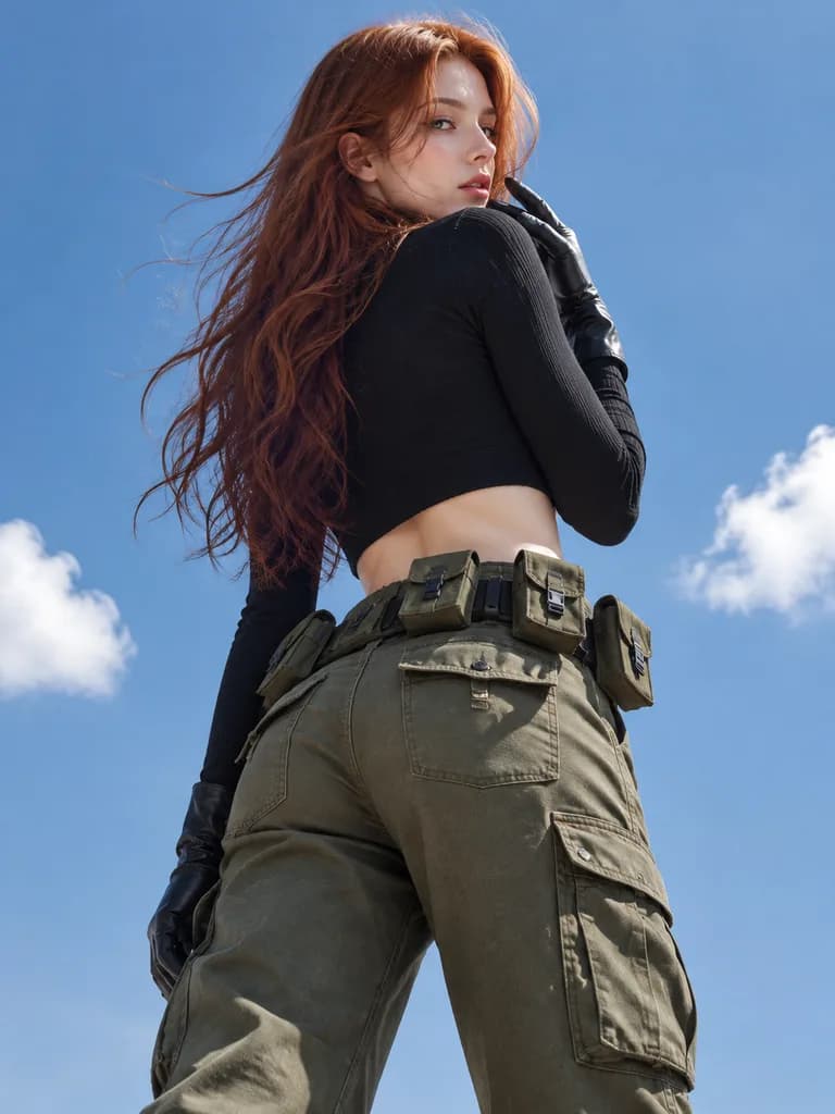 Low-Angle Outdoor Fashion Portrait