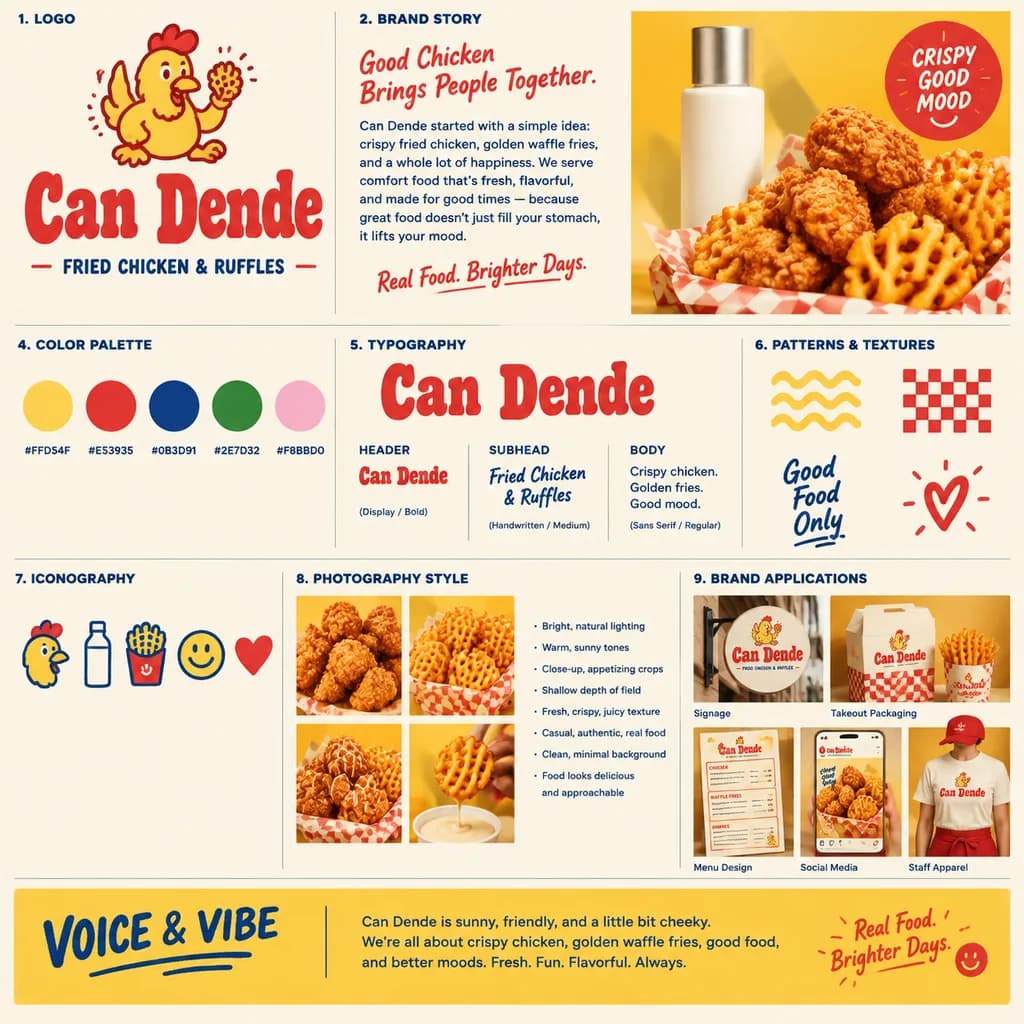 Fast-Casual Restaurant Brand Identity Board