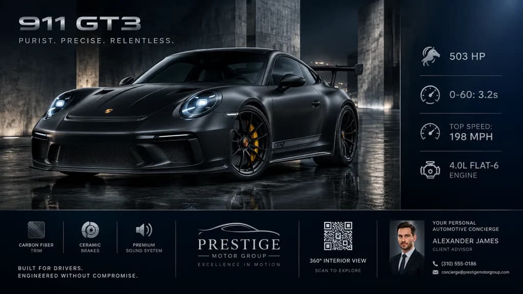 Luxury Dealership Sports Car Poster