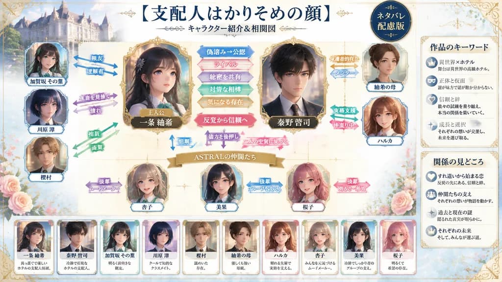 Light Novel Character Relationship Map Poster