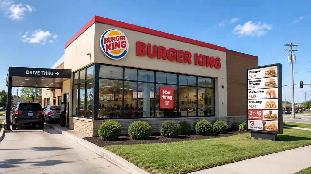 Modern Fast Food Restaurant Storefront