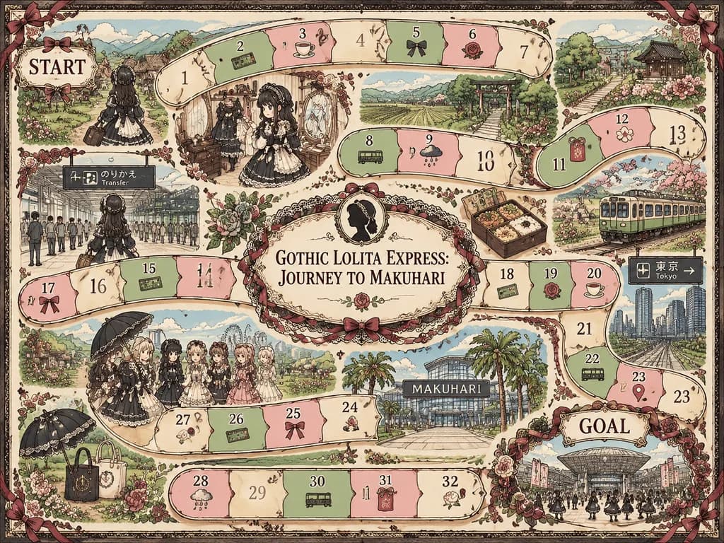 Gothic Lolita Sugoroku Board Game