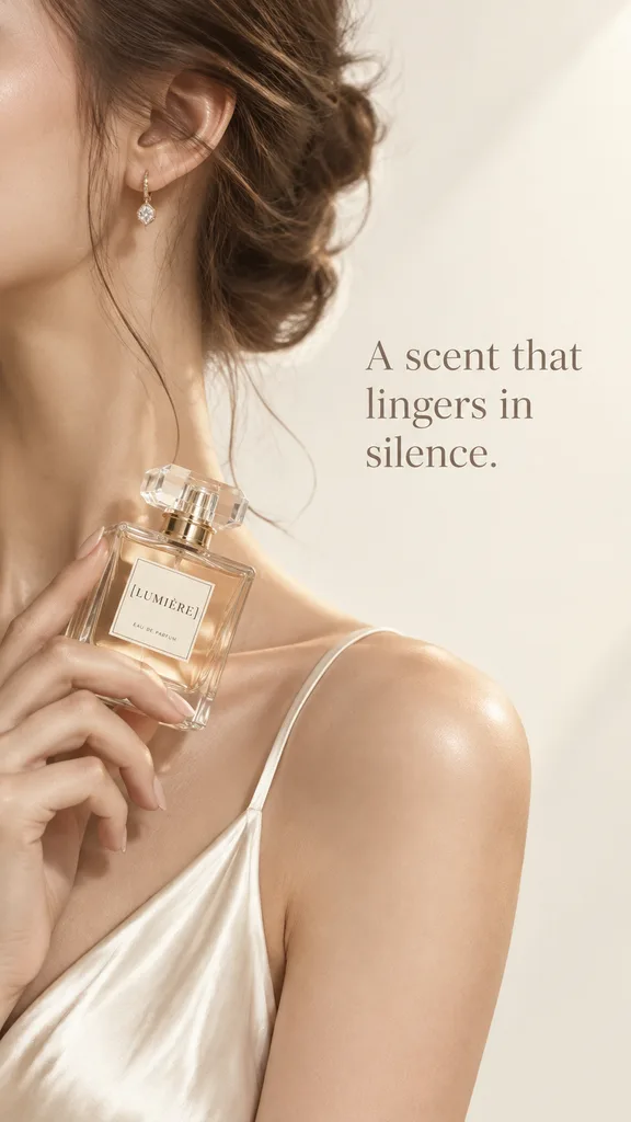 Luxury Perfume Editorial Advertisement