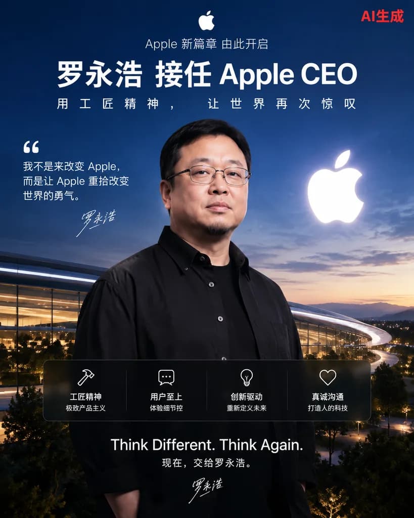 Satirical Tech CEO Announcement Poster