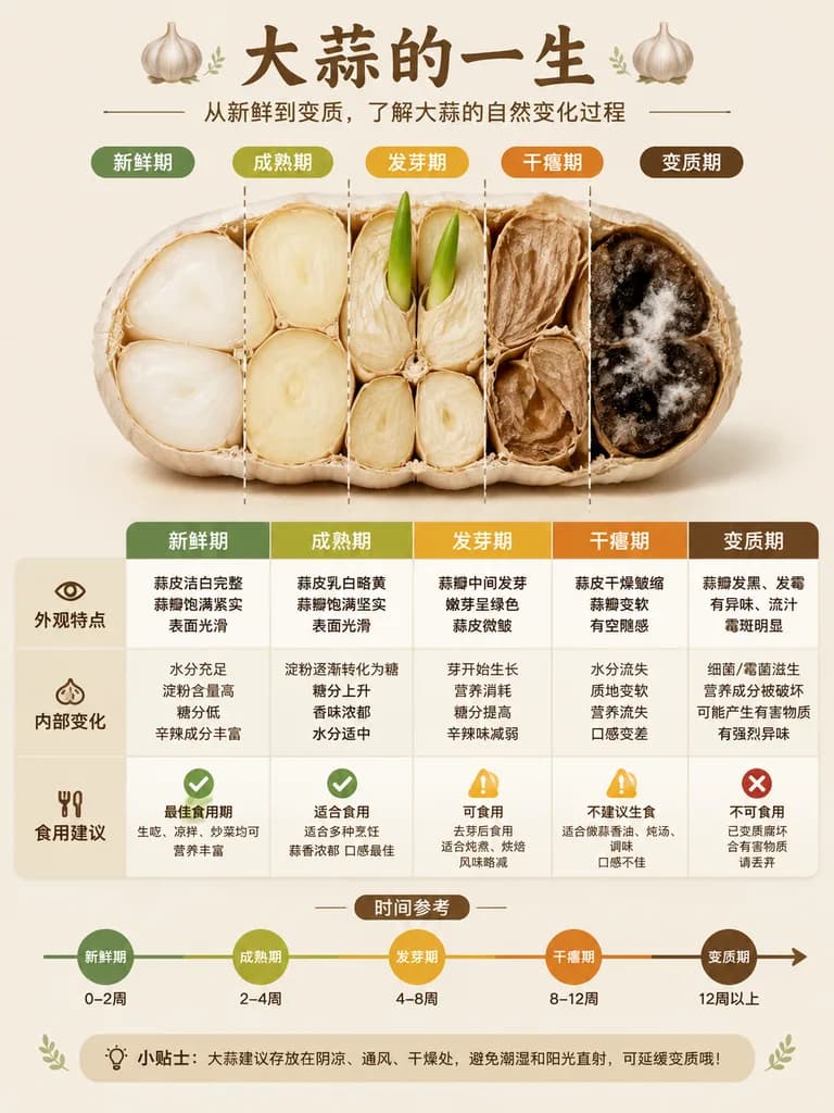 Garlic Freshness Life Cycle Infographic