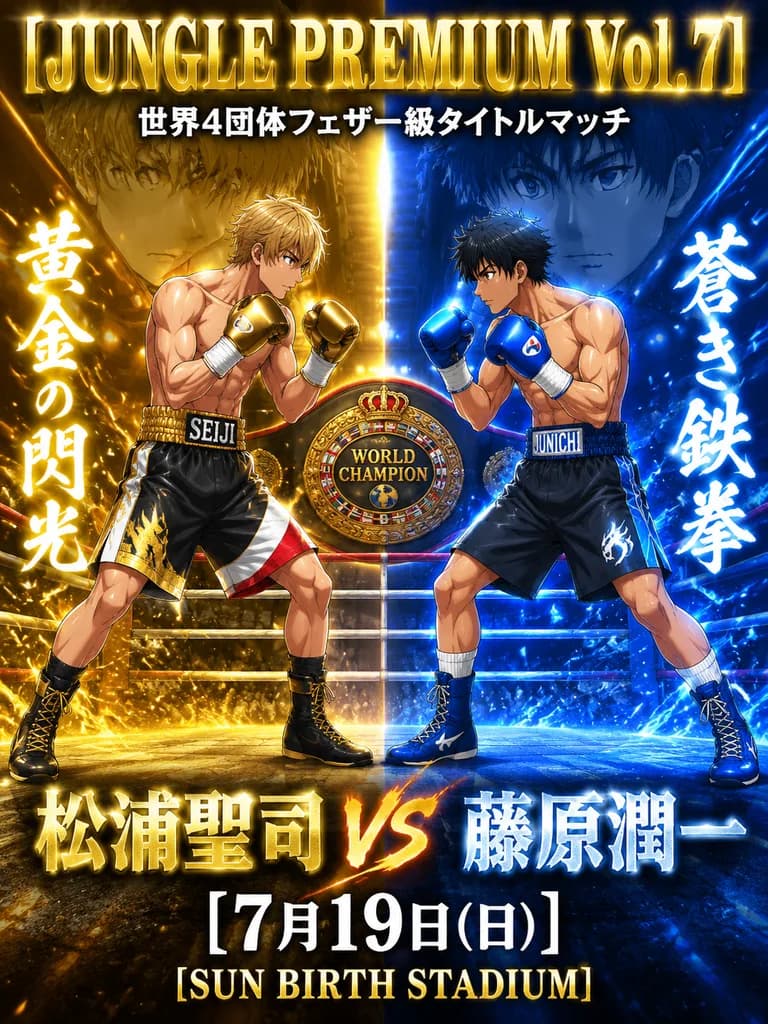 Anime Boxing Title Match Poster