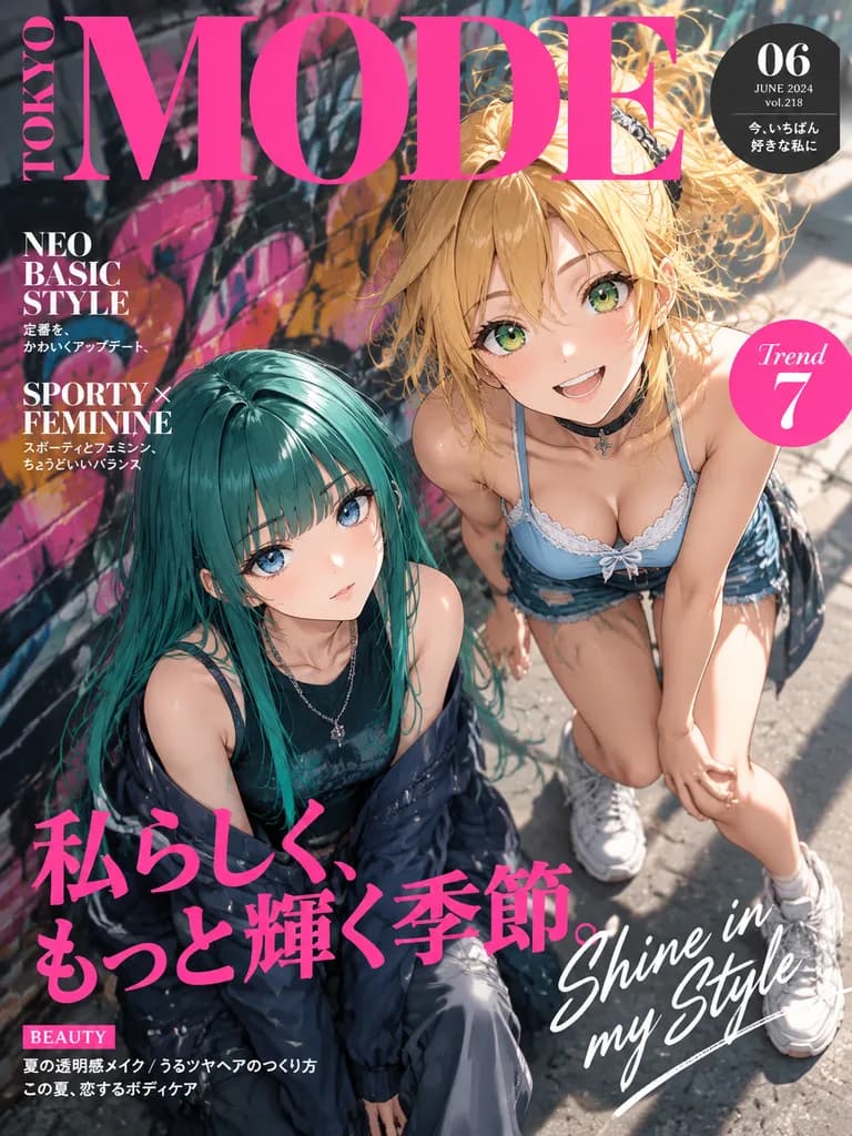 東京アニメファッション雑誌の表紙