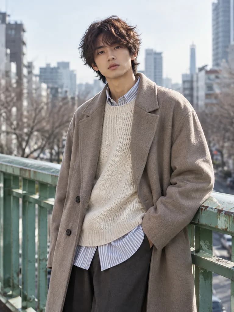 Winter Street Menswear Editorial Portrait