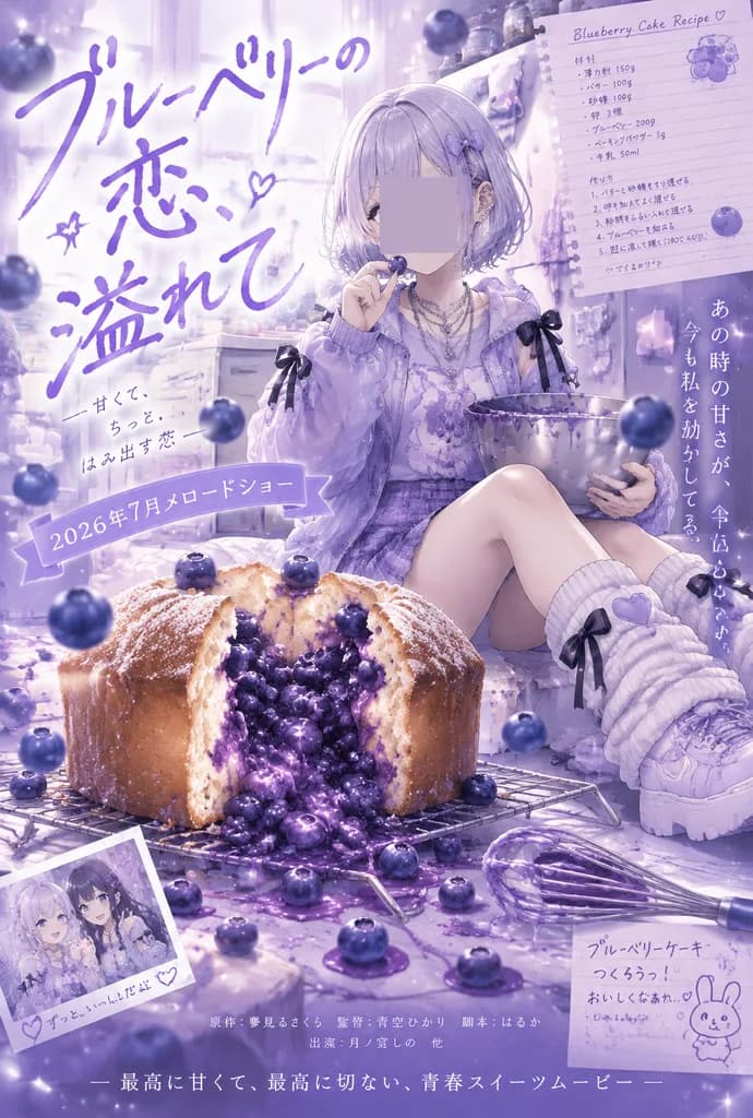 パステルブルーベリーのアニメ映画ポスター