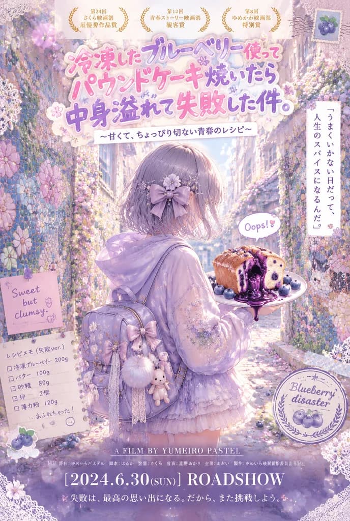 Anime Blueberry Cake Movie Poster