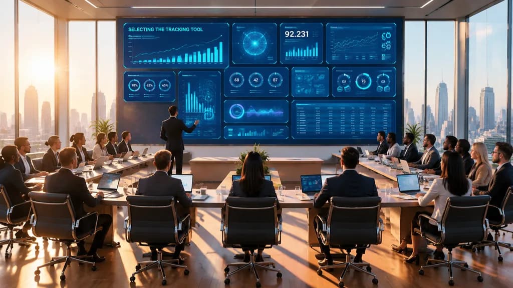 Corporate Boardroom Analytics Meeting