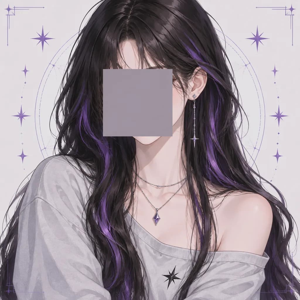 Stylized Censored Anime Girl Portrait