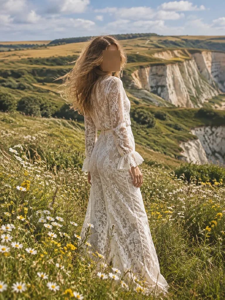Editorial Lace Fashion in Wildflower Hills