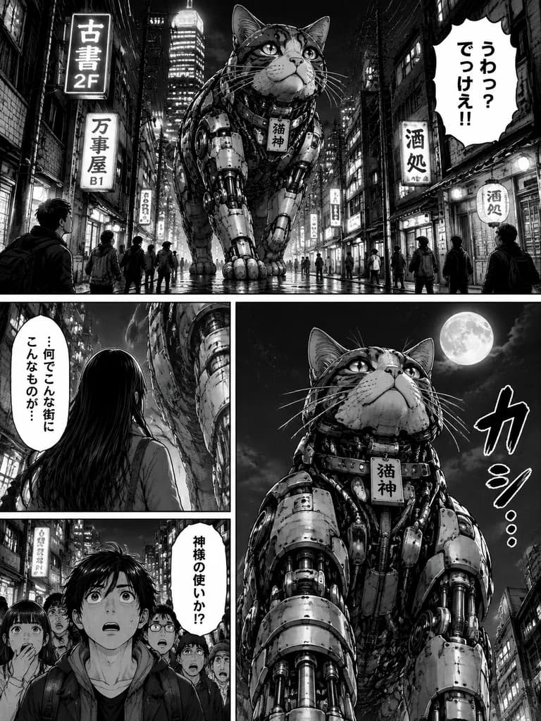 Giant Mecha Cat Manga Page