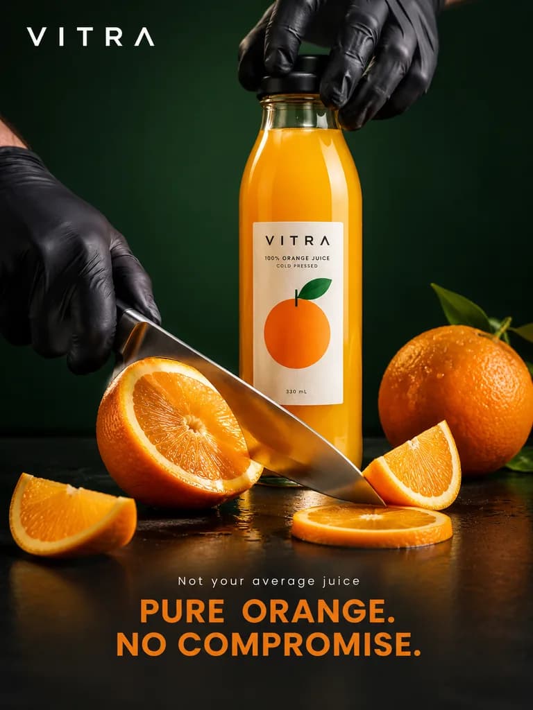 Premium Citrus Juice Studio Poster