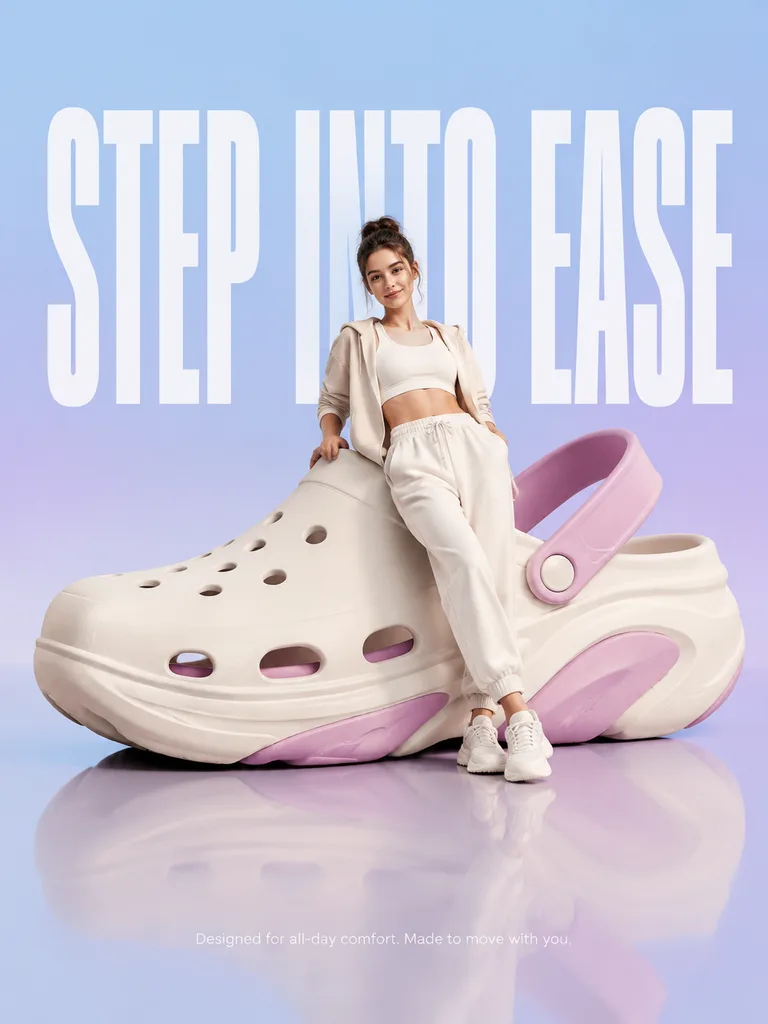Minimalist Giant Footwear Commercial Poster