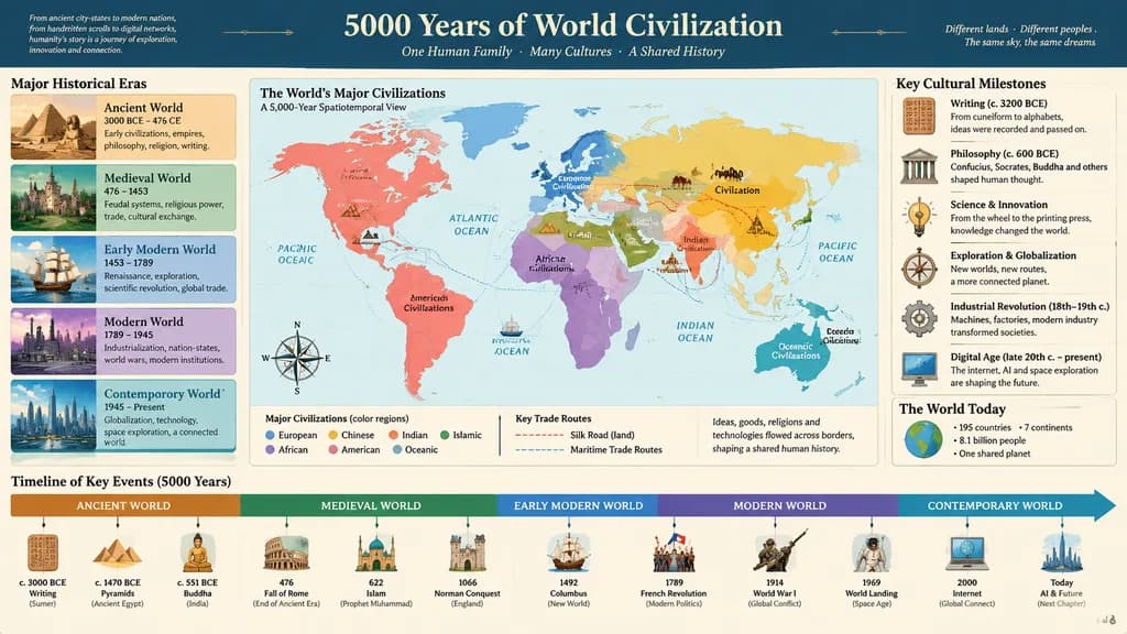 世界文明の時空歴史マップ