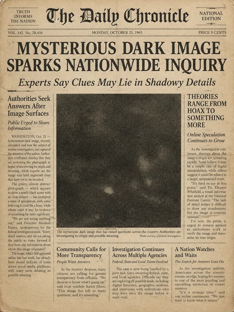 Vintage Newspaper Front Page Layout