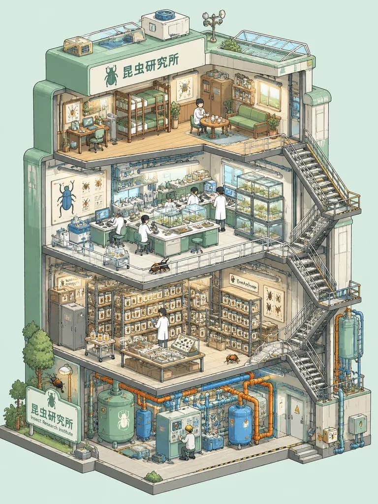 アイソメトリック断面図マイクロワールド
