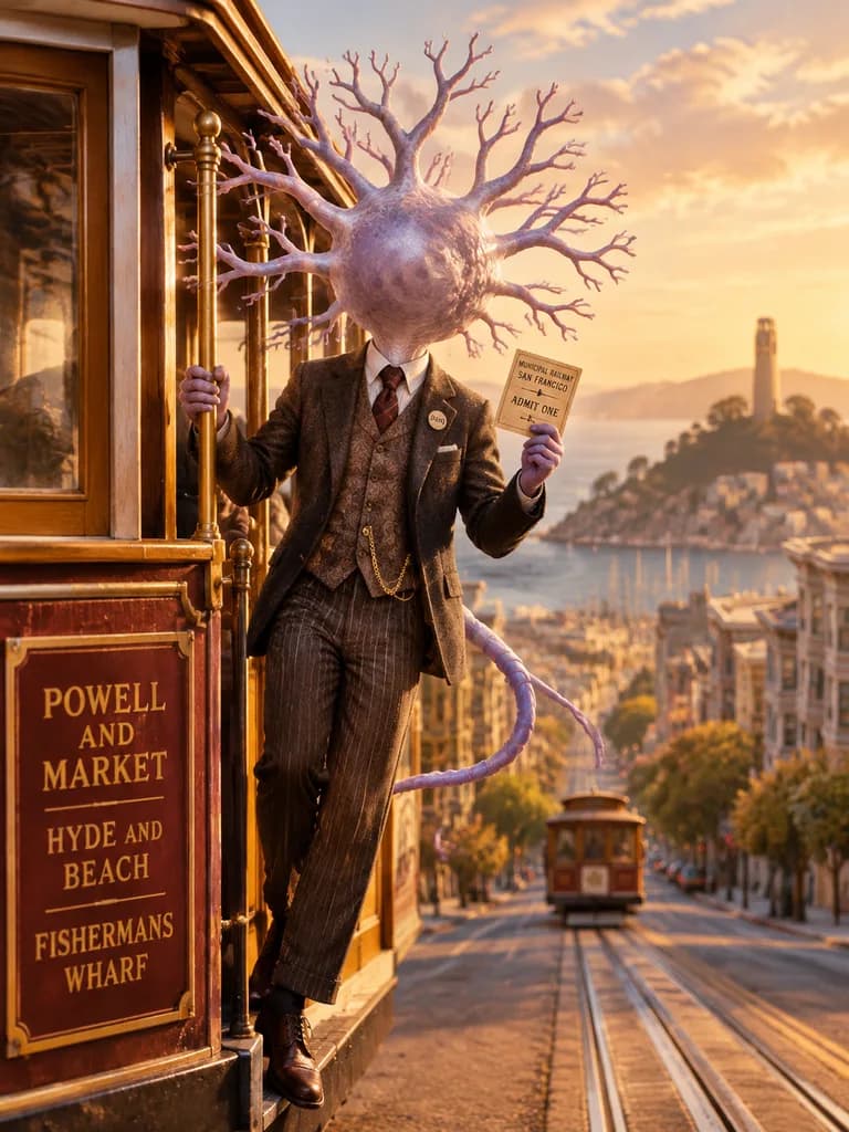 Victorian Neuron on San Francisco Cable Car