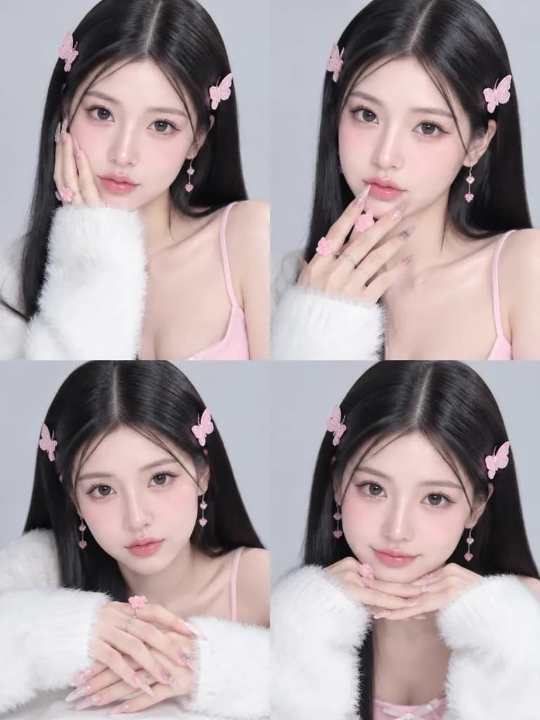 Pastel Pink Kawaii Beauty Collage
