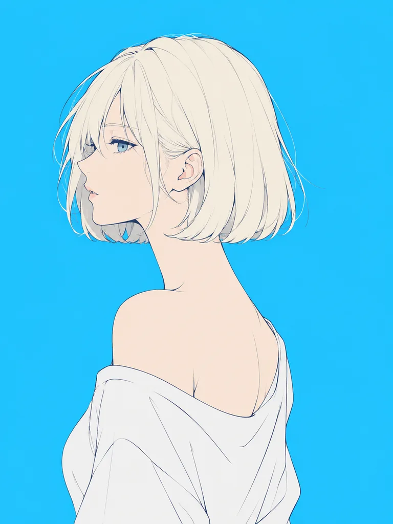 ミニマルなアニメ風サイドプロフィール