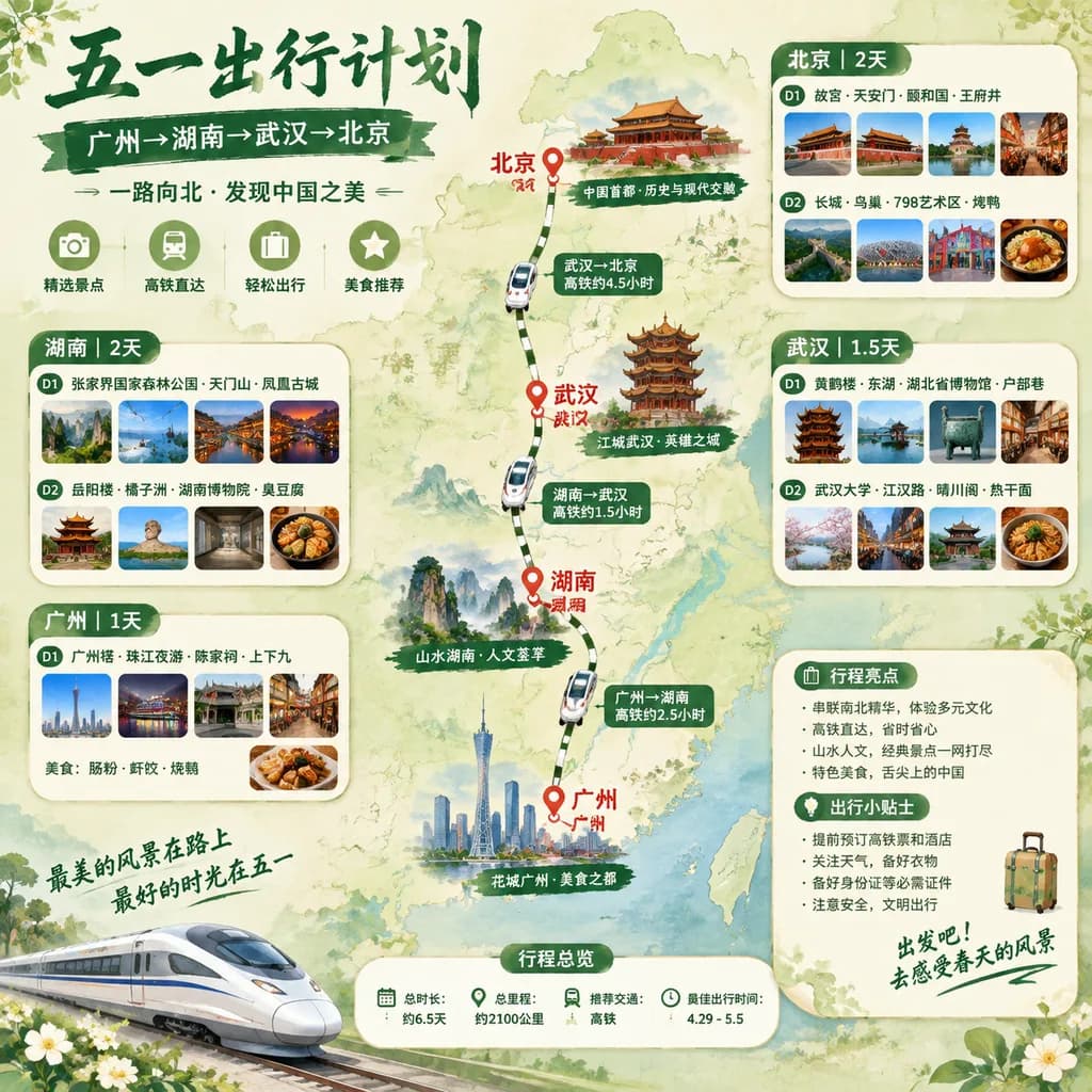 China High-Speed Rail Travel Infographic