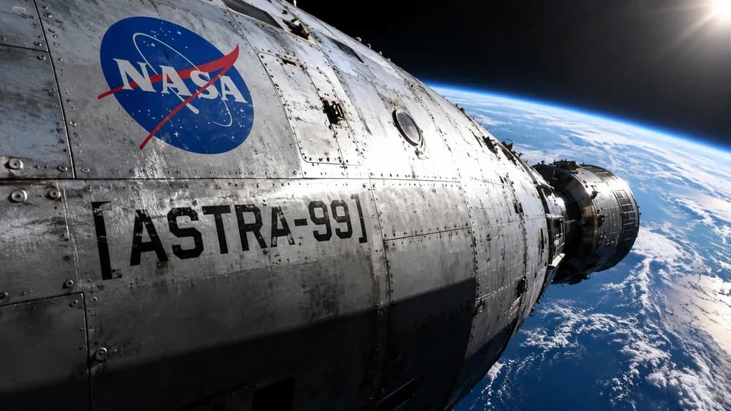 지구 궤도의 NASA 우주선 선체