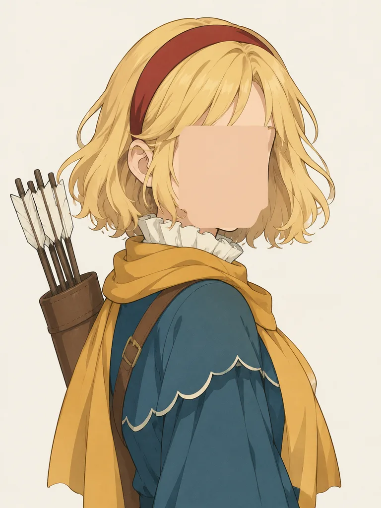 Fantasy Archer Anime Character Portrait